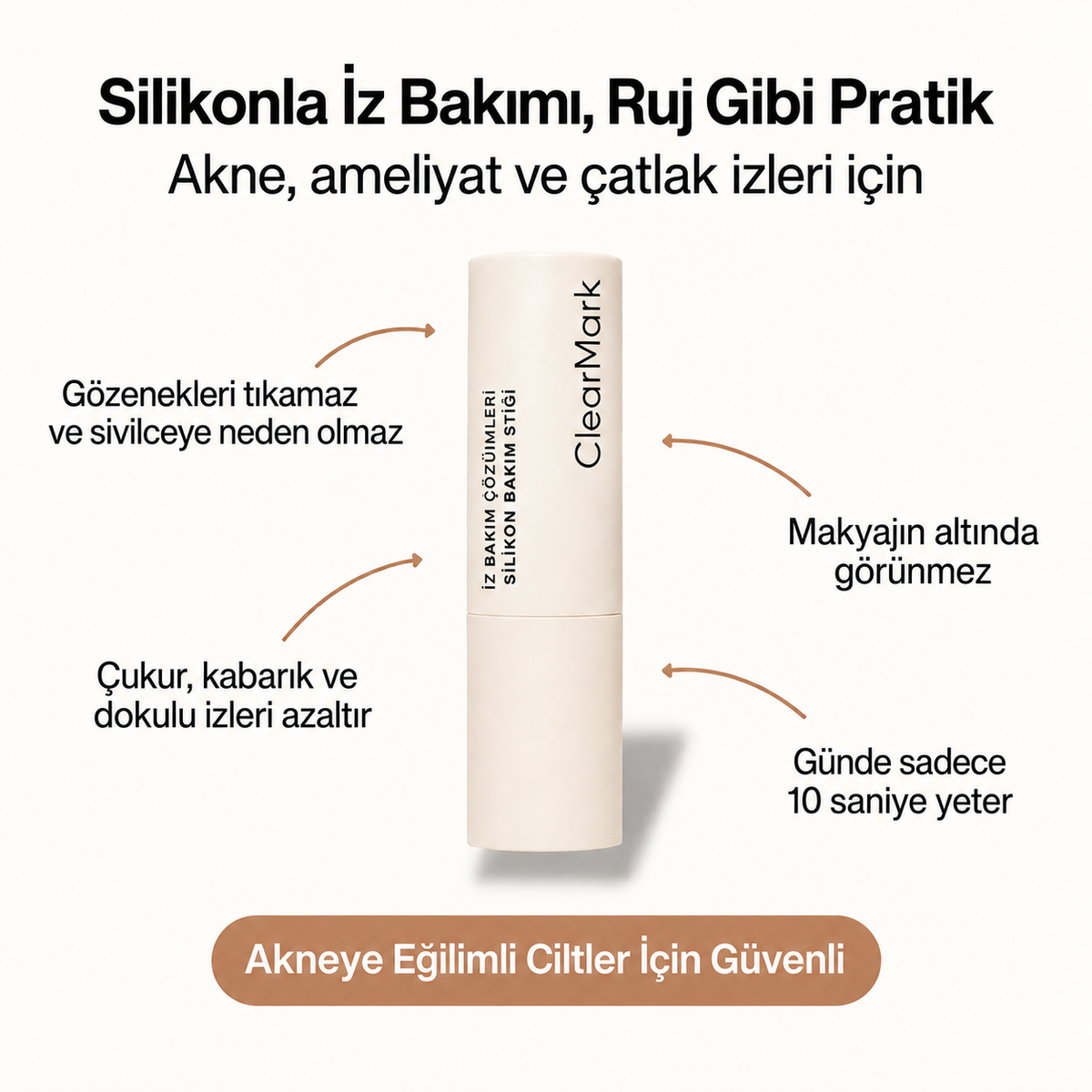 ClearMark İz Bakım Stiği — Akne, Ameliyat ve Çatlak İzleri