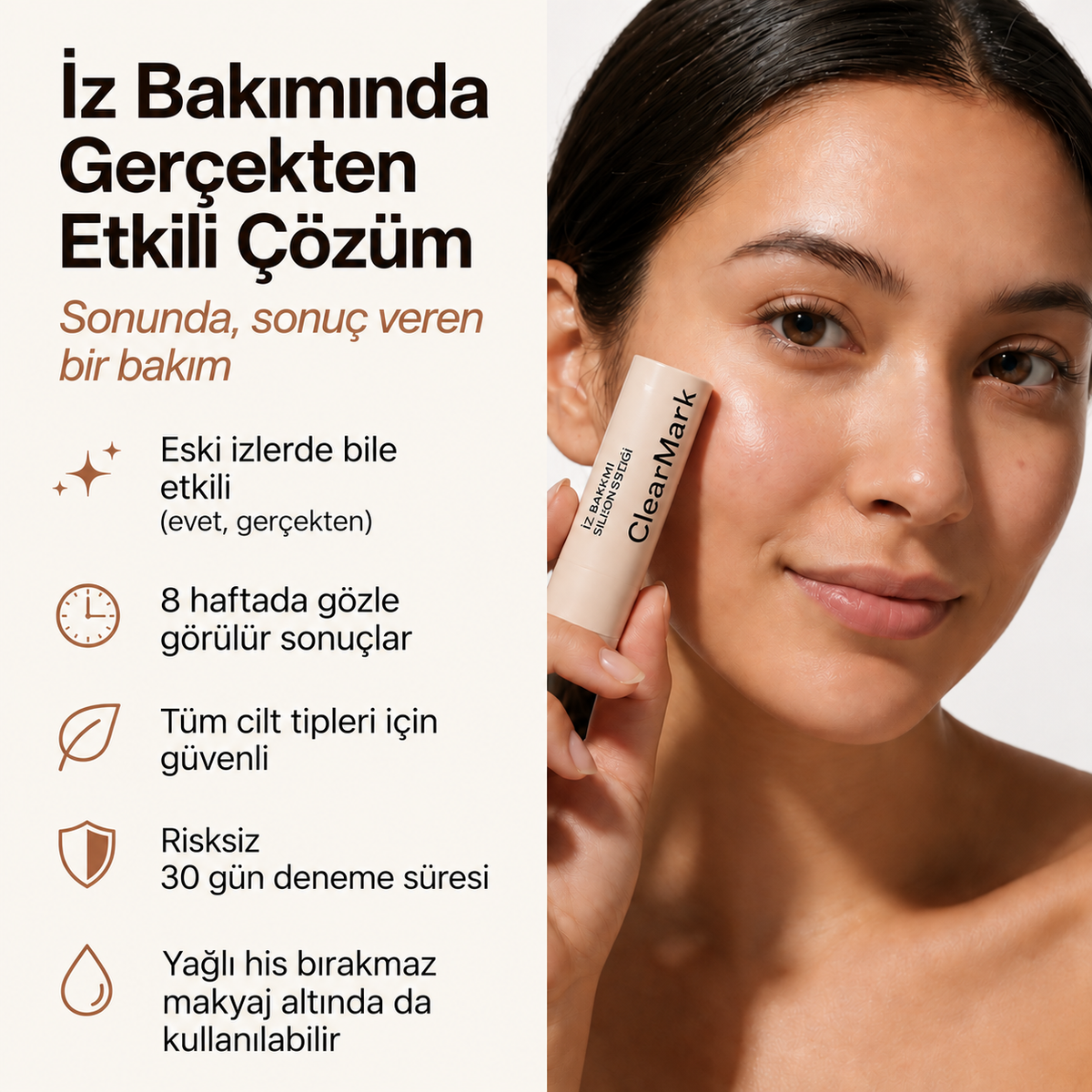 ClearMark İz Bakım Stiği — Akne, Ameliyat ve Çatlak İzleri